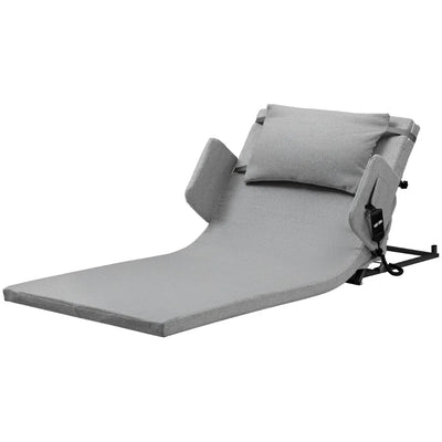 Electric Adjustable Bed Backrest, German-Engineered Power Lifting Back Support with Remote Control, Full Length, Grey