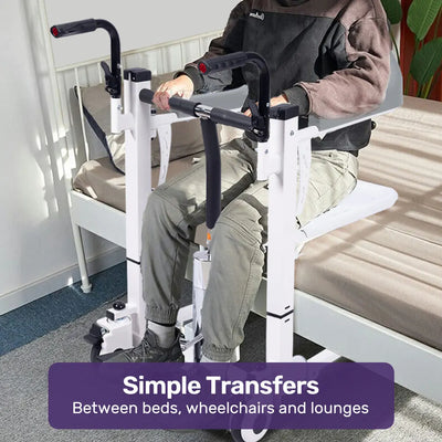 EQUIPMED 4in1 Patient Lift Transfer Chair for Seniors Elderly Disabled