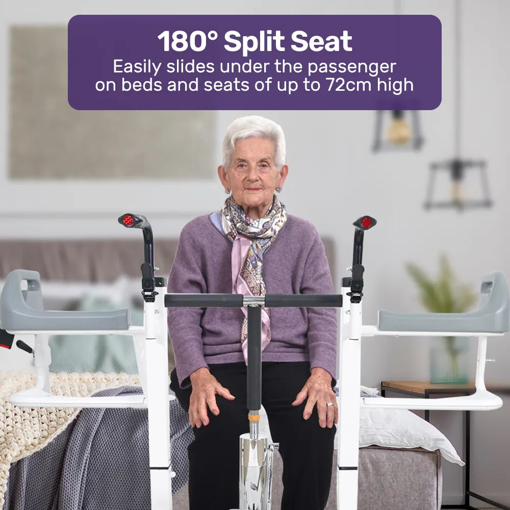 EQUIPMED 4in1 Patient Lift Transfer Chair for Seniors Elderly Disabled