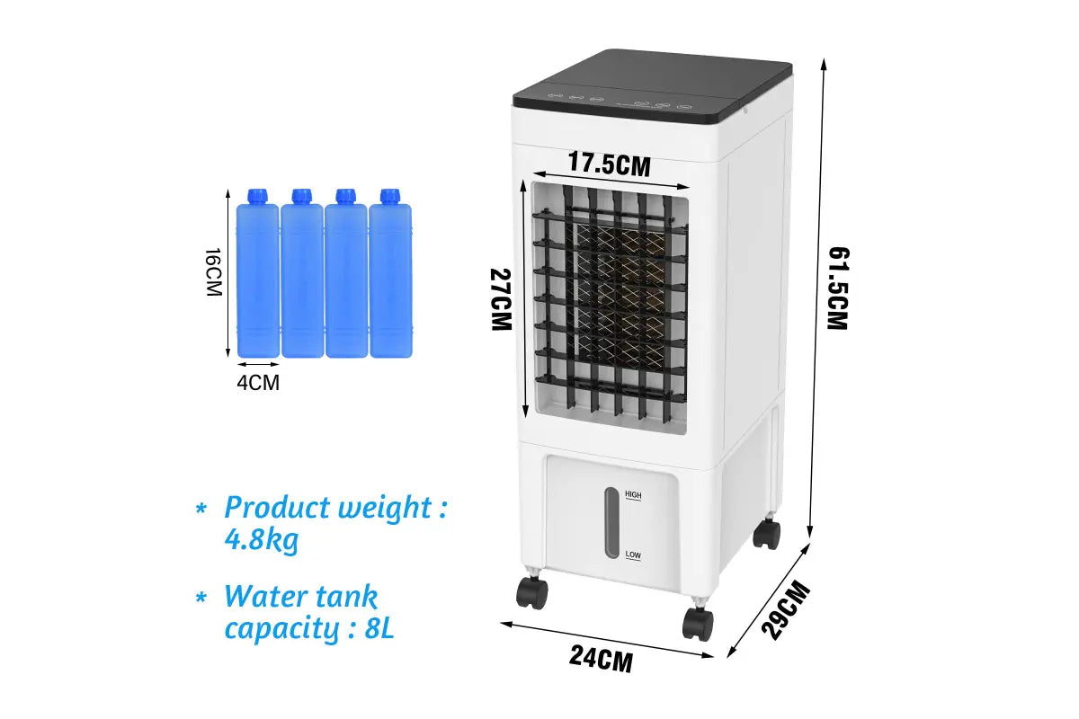 8L Evaporative Air Cooler 3 in1 Portable Air Cooler