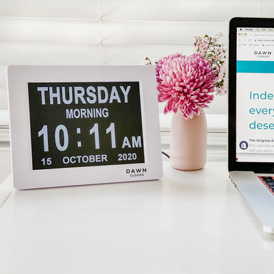 The Dawn Clock™ - 8” Digital Calendar & Reminder Clock