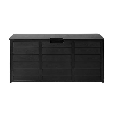 Gardeon Outdoor Storage Box 290L Lockable Organiser Garden Deck Shed All Black