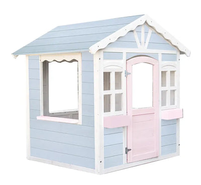 KIDS Cubby House Wooden Cottage Style Outdoor Playhouse Play Children Timber