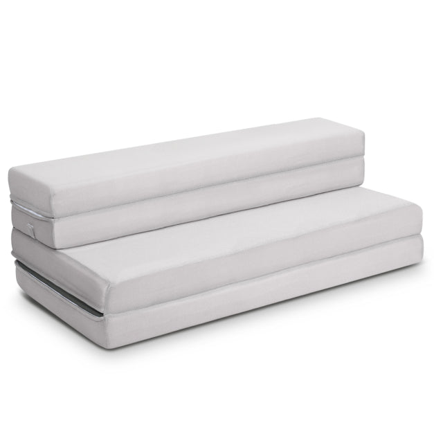 4-Fold Folding Sleeping Mat Sofa Bed with Smooth Zipper
