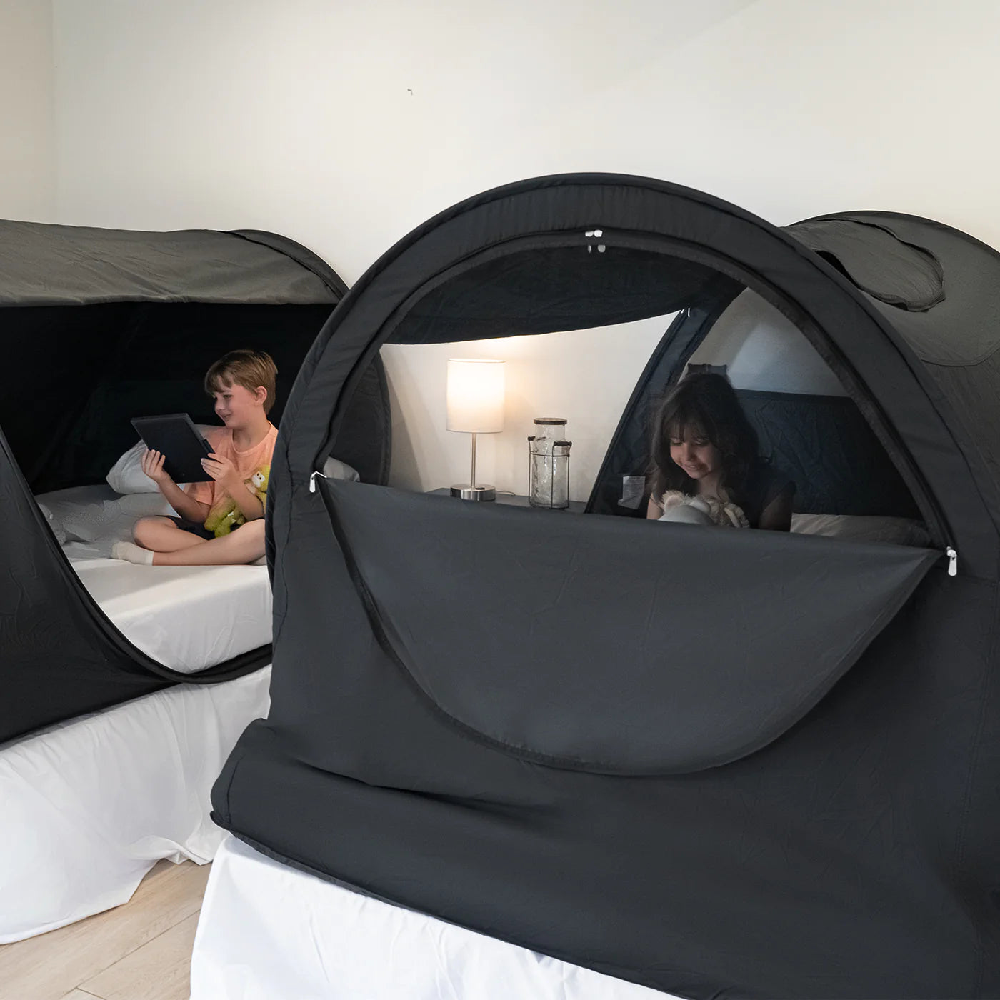 A tent bed outlet