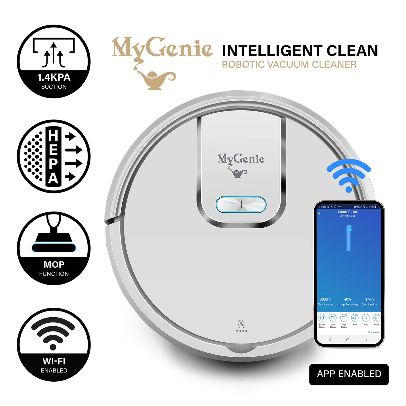 My Genie Gmax Wi-Fi Robotic Vacuum Cleaner