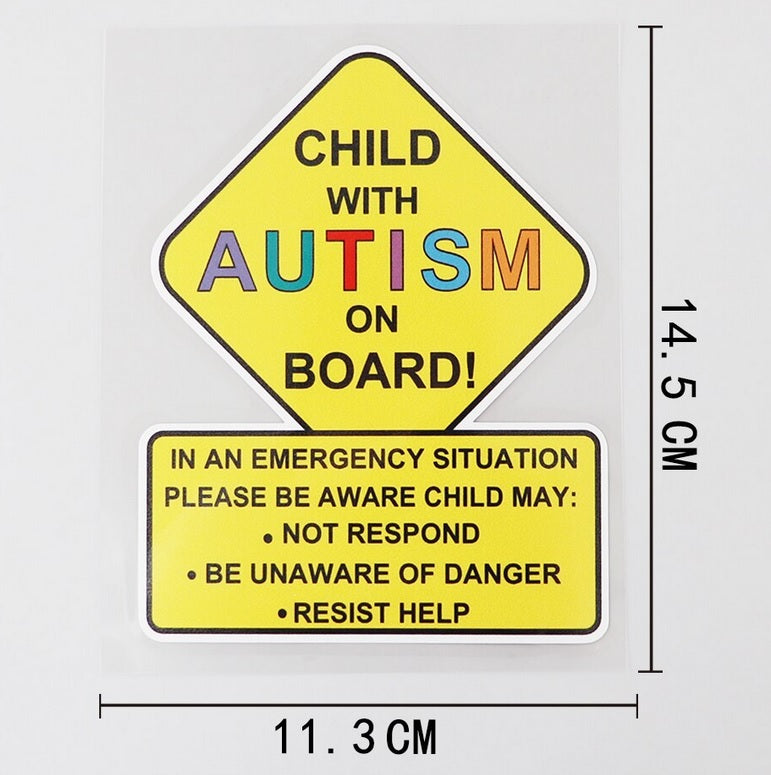 2 x Autism Car Stickers / Decals