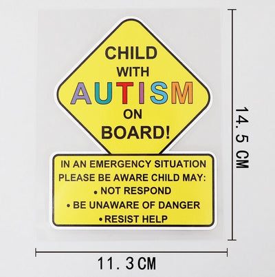 2 x Autism Car Stickers / Decals