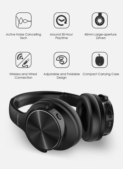Mixcder E9 Wireless Active Noise Cancelling Headphones Foldable Headset