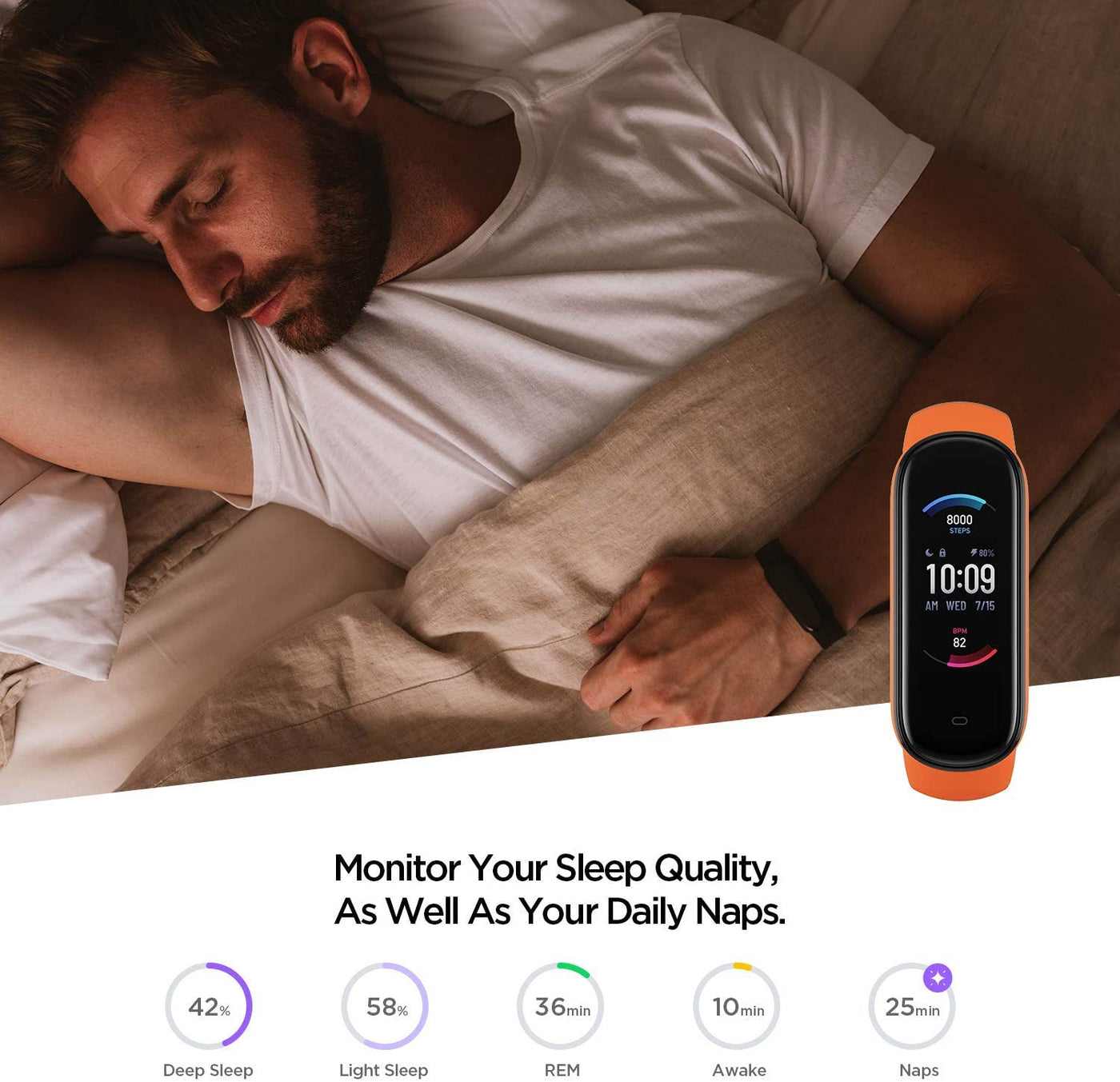 Amazfit Band 5 Activity Fitness Tracker Watch with Alexa Built-in for Men Women Kids, Orange