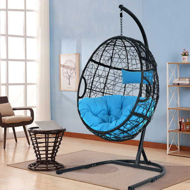 Hanging Egg Shape Wicker Swing Chair