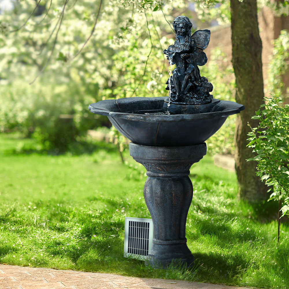 Gardeon Water Fountain Features Solar with LED Lights Outdoor Cascading Angel