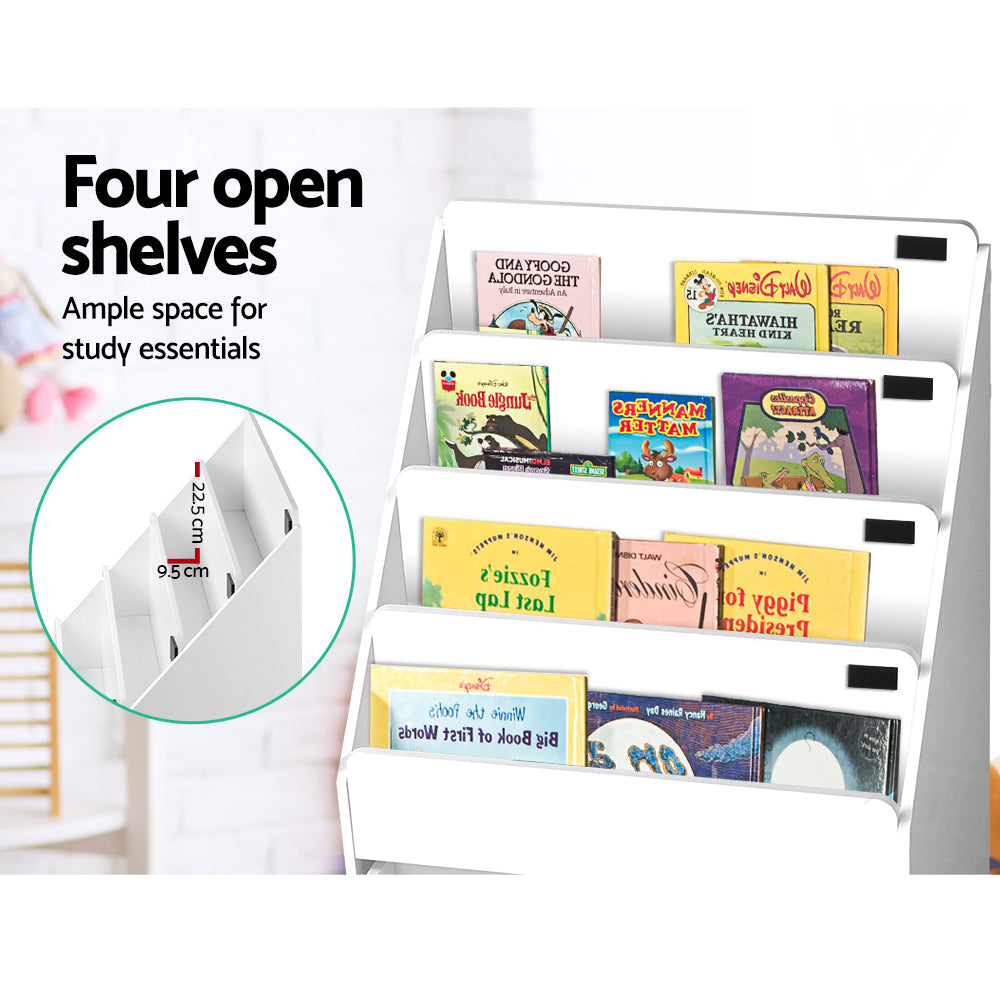 Keezi Kids Bookshelf Storage Organiser Bookcase Drawers Children Display Shelf