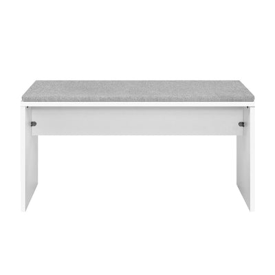 Artiss Dining Bench Upholstery Seat Stool Chair Cushion Furniture White 90cm