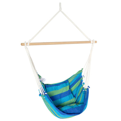 Gardeon Hanging Hammock Chair Swing Indoor Outdoor Portable Camping Blue