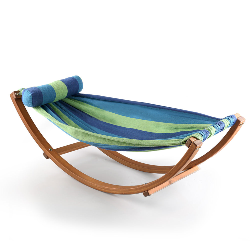 Kids Timber Rocking Hammock Bed Swing - Blue