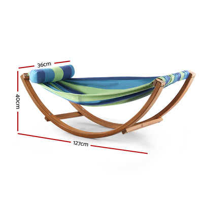 Kids Timber Rocking Hammock Bed Swing - Blue