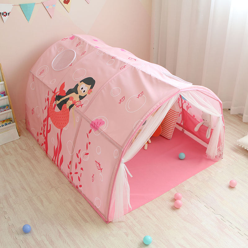 Sensory Mermaid Kids Bed Tent - (Pink King Single) -