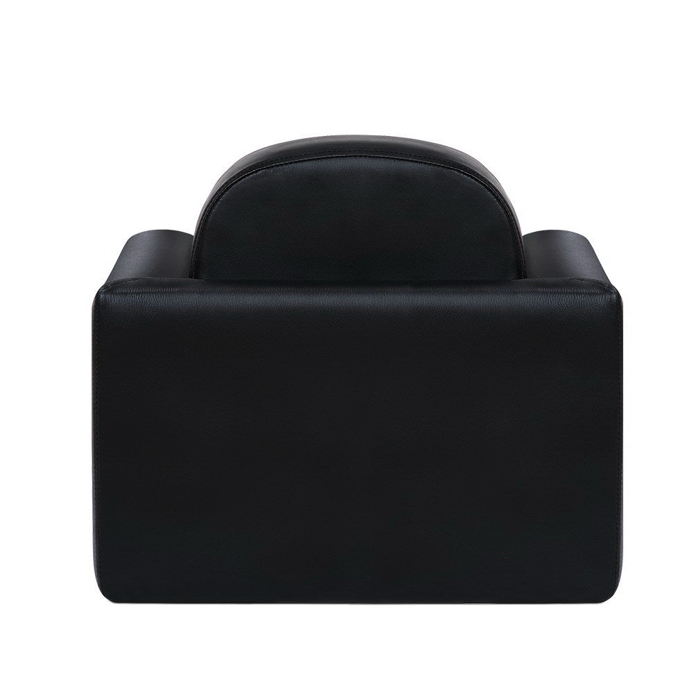 Keezi Kids Sofa Armchair Black PU Leather Convertible Chair Table Couch Children