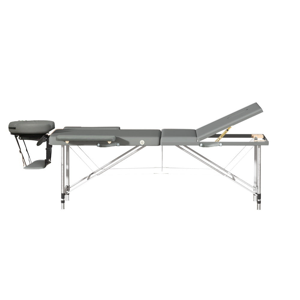Zenses Massage Table Portable Aluminium 2 Fold Massages Bed Beauty Therapy 55cm