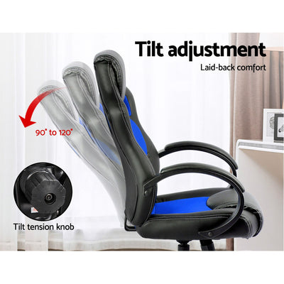 Artiss Gaming Chair Computer Office Chairs Blue & Black