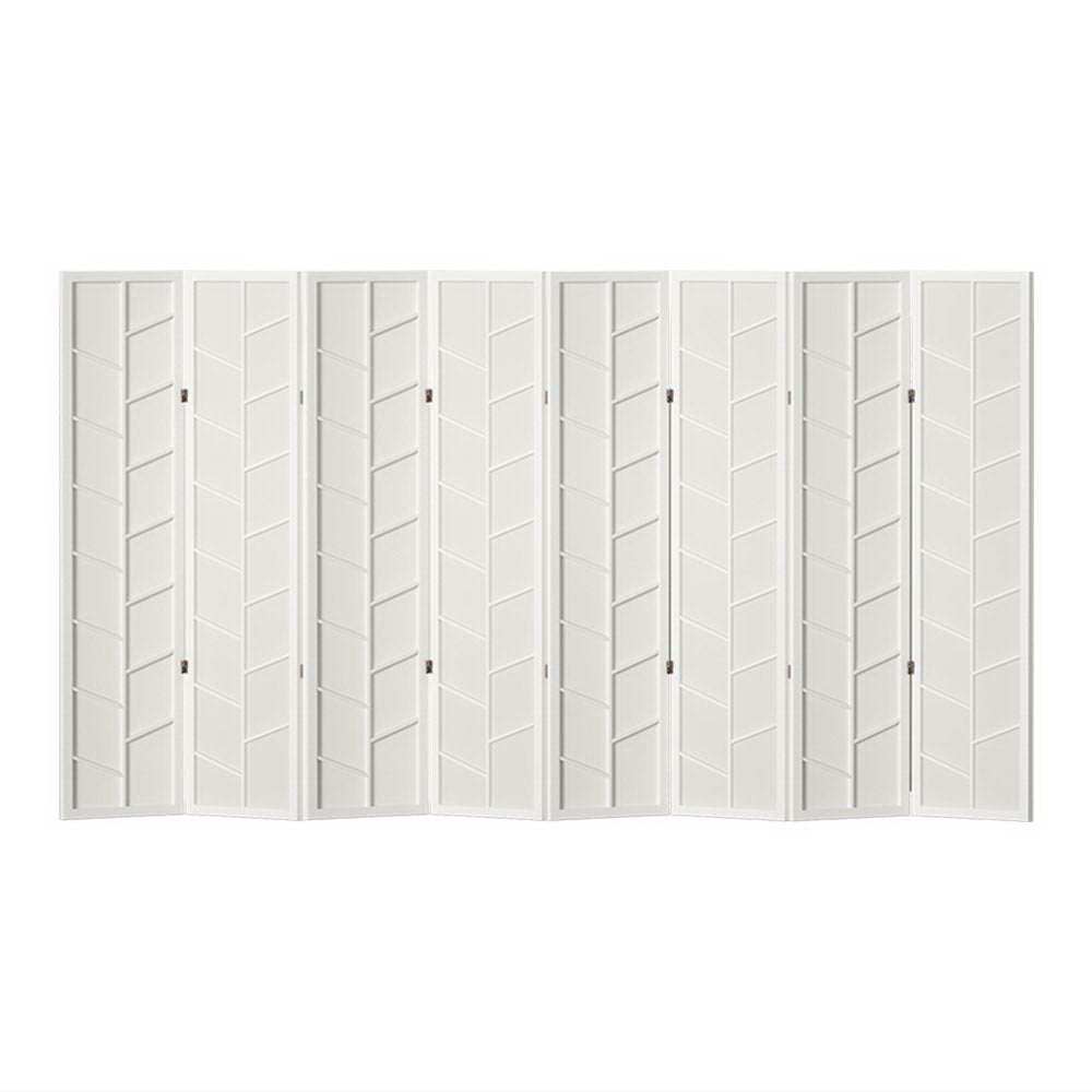 Artiss Room Divider Screen Privacy Wood Dividers Stand 8 Panel Archer White