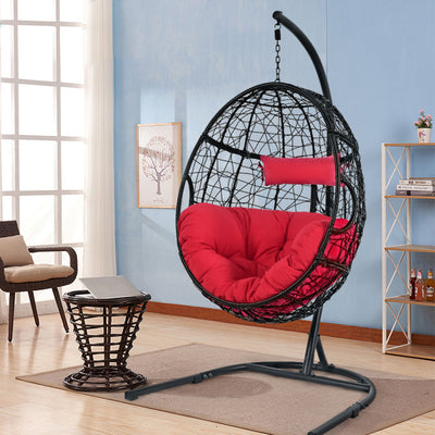 Hanging Egg Shape Wicker Swing Chair