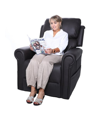 Quad Motor with Head & Lumbar Power Royale Chadwick Leather Lift Chair