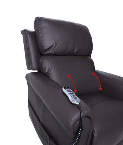 Quad Motor with Head & Lumbar Power Royale Chadwick Leather Lift Chair