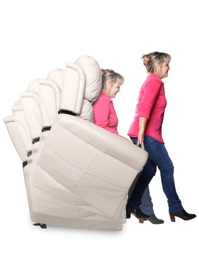 Quad Motor with Head & Lumbar Power Royale Chadwick Leather Lift Chair