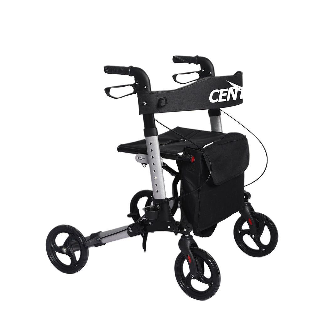Centra Rollator Walker Foldable Walker Mobility Aid Outdoor Aluminum With Seat