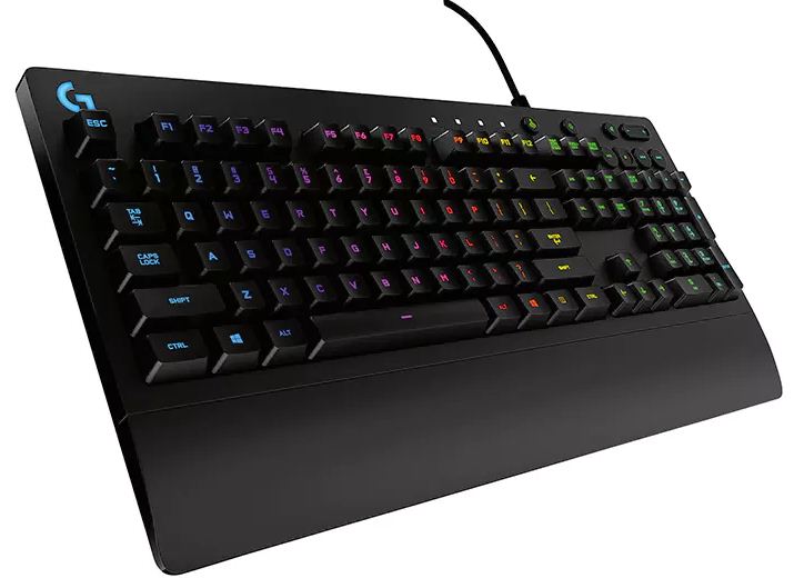 LOGITECH G213 Prodigy RGB Gaming Keyboard, 16.8 Million Lighting Colors Mech-Dome Backlit Keys Dedicated Media Controls Spill-Resistant Durable LS
