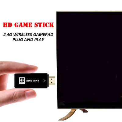64G 15000+ Retro Classic Video Game Console Stick+2 Wireless Controller HDMI TV
