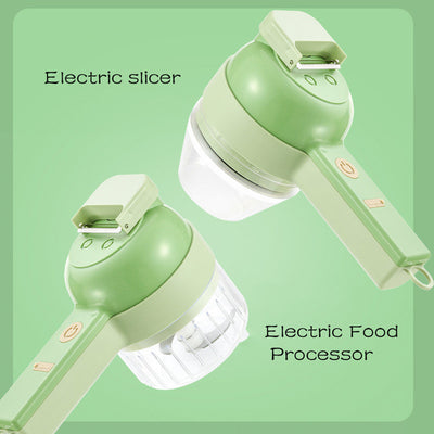 4 In 1 Handheld Electric Vegetable Cutter Multifunction Vegetable Fruit Slicer