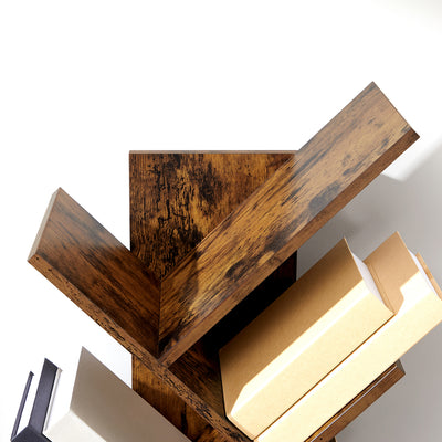 VASAGLE Tree Bookshelf 8-Tier Rustic Brown LBC11BX