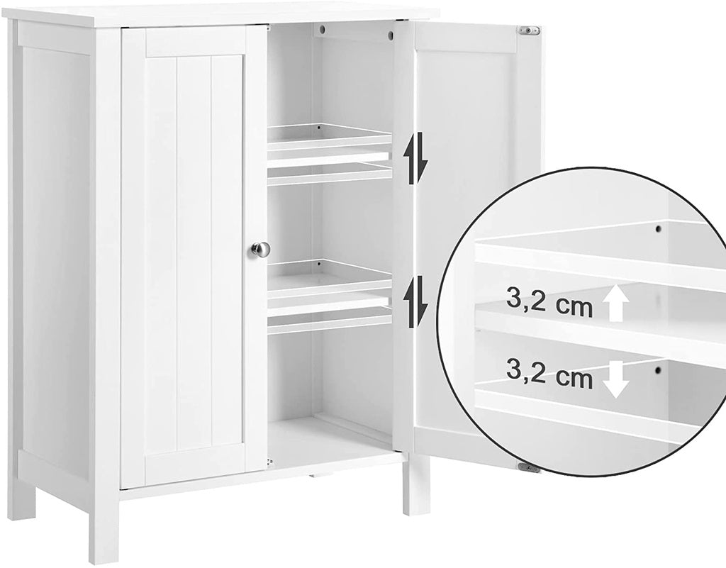 VASAGLE Floor Cabinet with 2 Doors White BCB60W