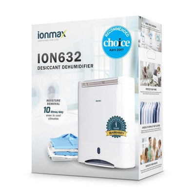Ionmax ION632 10L/day Desiccant Dehumidifier CHOICE Recommended & Sensitive Choice Approved
