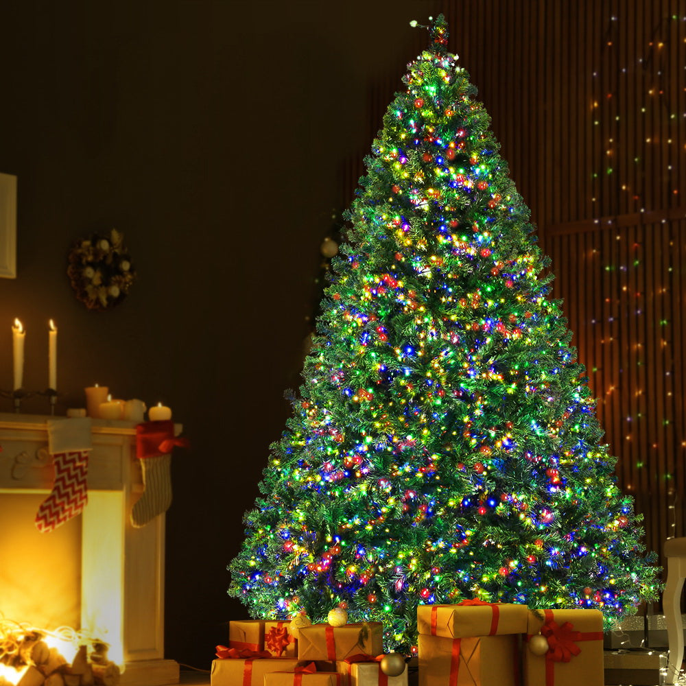Jingle Jollys Christmas Tree 2.4M Xmas Tree with 3190 LED Lights Multi Colour