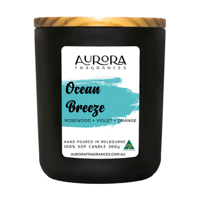 Aurora Ocean Breeze Scented Soy Candle Australian Made 300g 2 Pack
