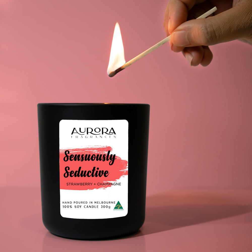 Aurora Sensuously Seductive Scented Soy Candle Australian Made 300g 2 Pack