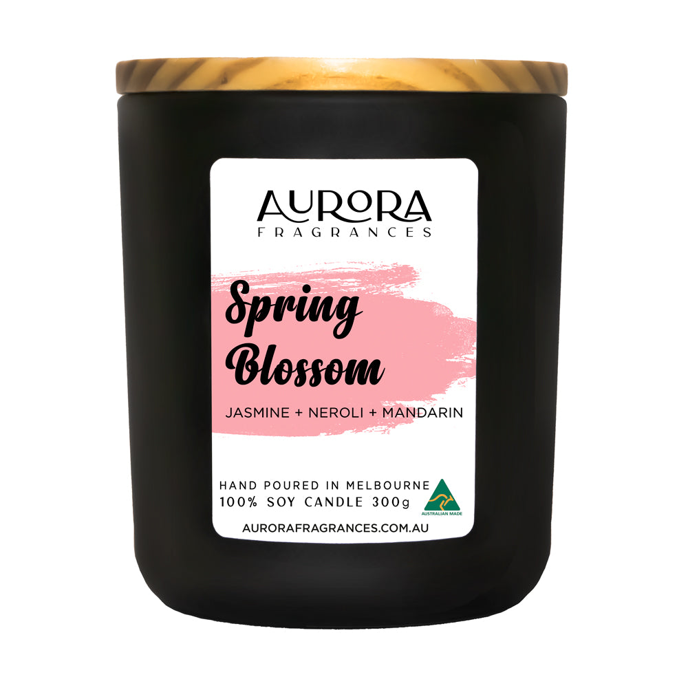 Aurora Spring Blossom Scented Soy Candle Australian Made 300g 2 Pack
