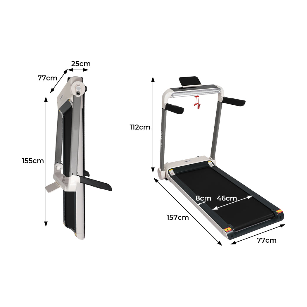 Centra Treadmill Electric Home Gym Exercise Machine Fitness Foldable LED Lightbelt
