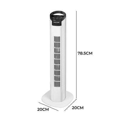 Spector 50W Tower Fan Bladeless Fan Portable Oscillating Remote Control Timer