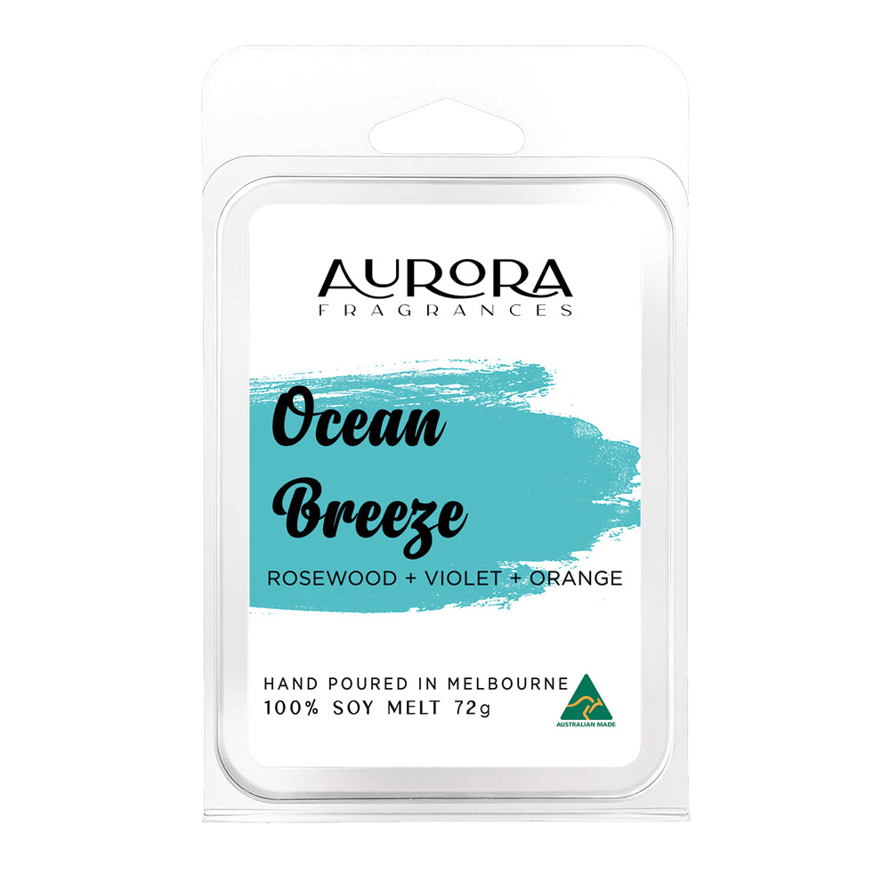Aurora Ocean Breeze Soy Wax Melts Australian Made 72g 5 Pack
