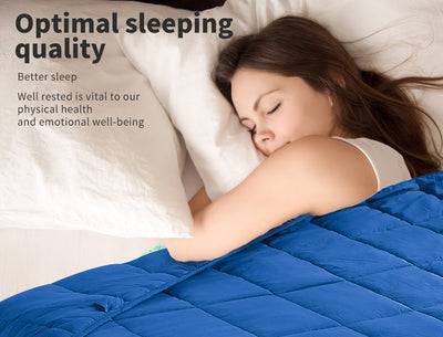 DreamZ Weighted Blanket Heavy Gravity Deep Relax 5KG Adult Double Navy