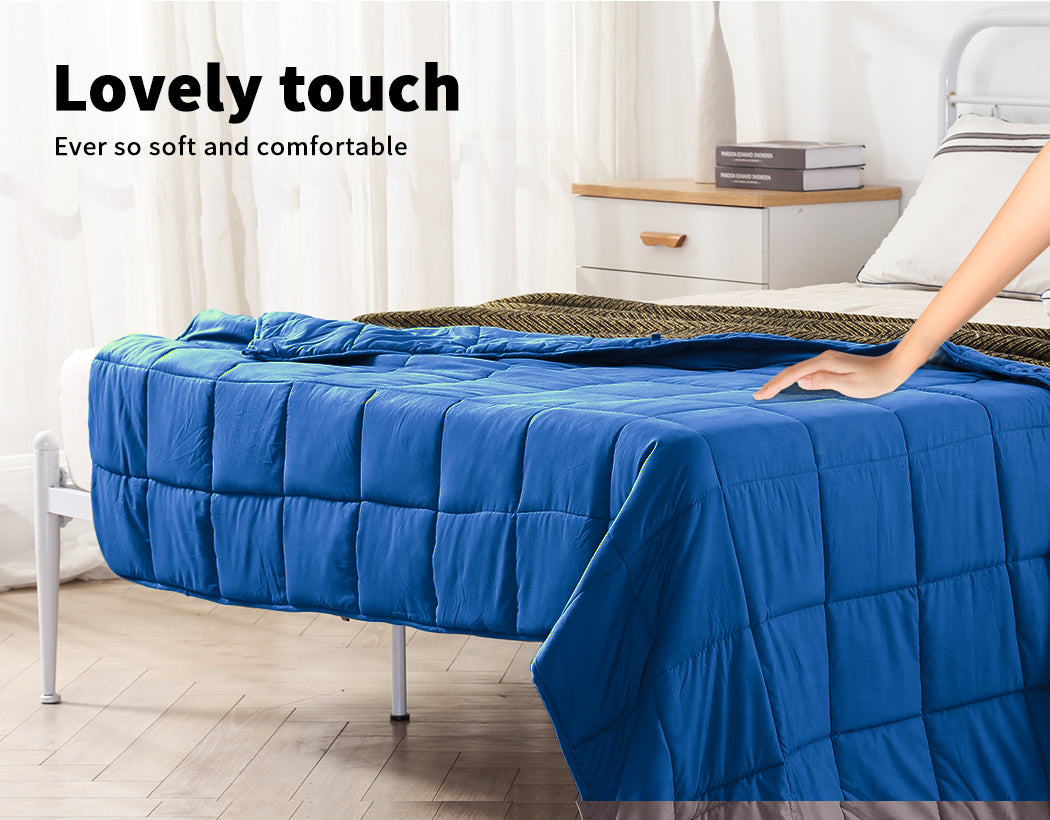 DreamZ Weighted Blanket Heavy Gravity Deep Relax 5KG Adult Double Navy