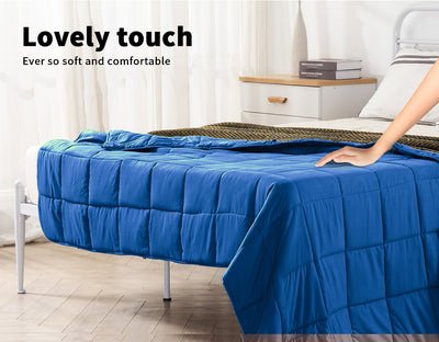 DreamZ Weighted Blanket Heavy Gravity Deep Relax 5KG Adult Double Navy